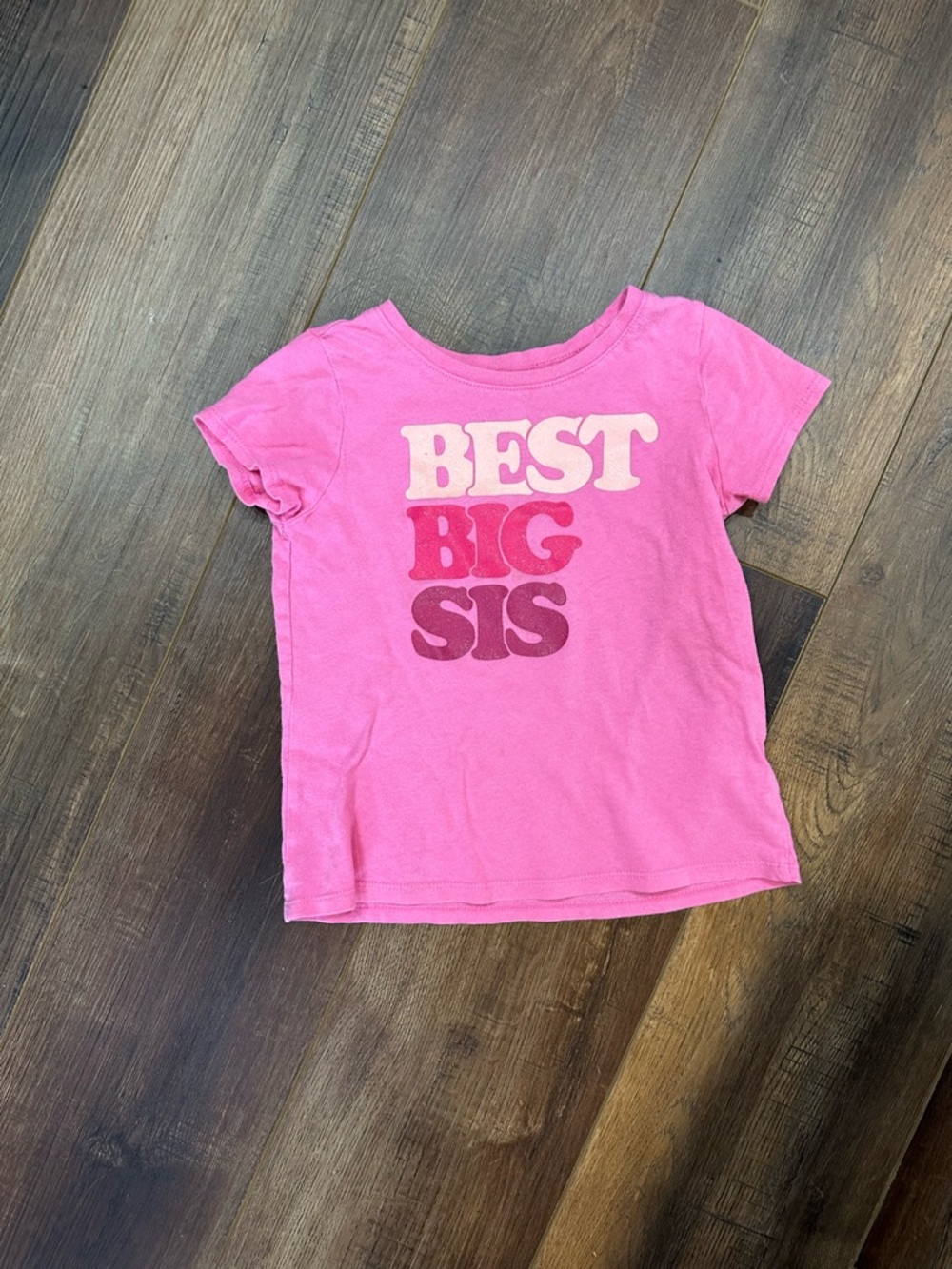 The Children's Place Pink "Best Big Sis" Short Sleeve Tee